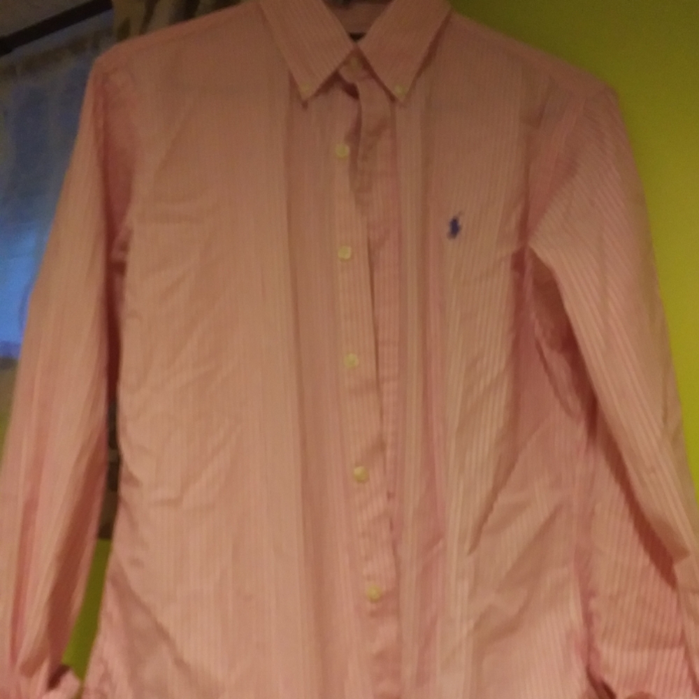 Oxford pink striped shirt